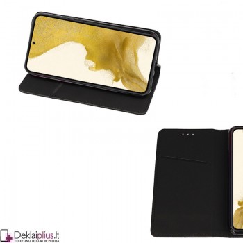 Telone atverčiamas dėklas - juodas (telefonui Samsung S22) Telone atverčiamas dėklas - juodas (telefonui Samsung S22)